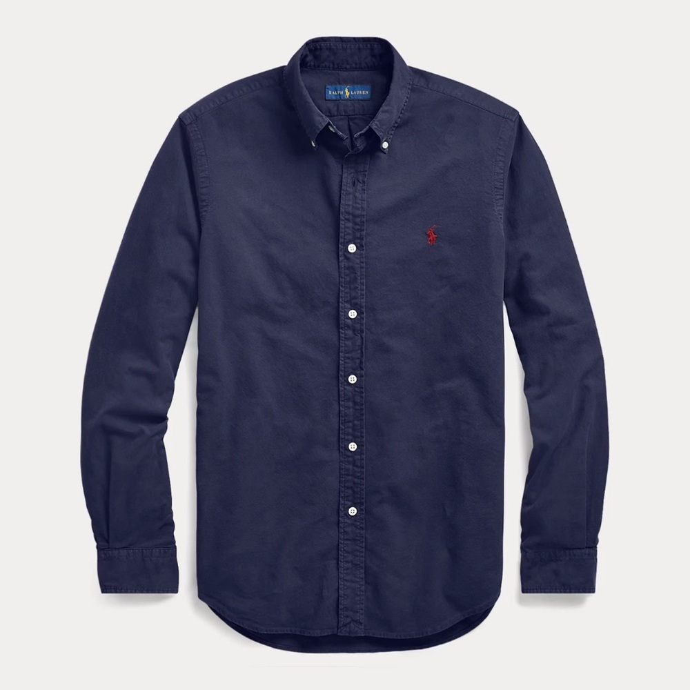 Polo Ralph Lauren Oxford Shirt Navy Brand New Retail $125.00